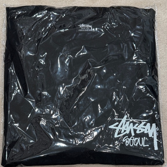 Stussy Seoul Black Tee with White Logo M - Picture 6 of 6